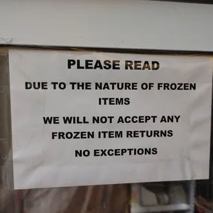 a sign on the door