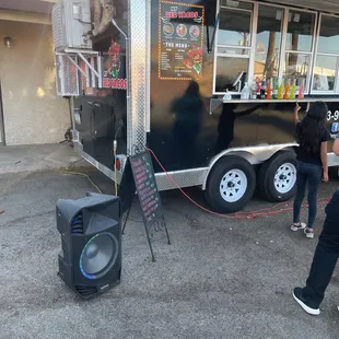 The set up. The truck, music, and menu.