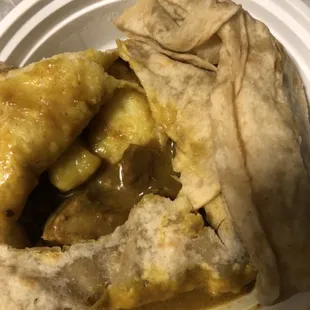 Curry Goat Roti