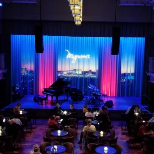 a view of the stage from the balcony