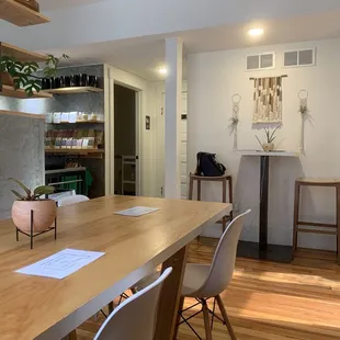a view of the dining room