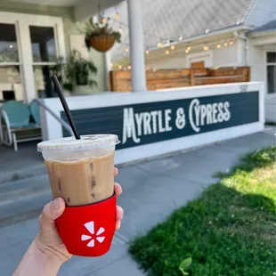 Iced chai with oat milk. So good!!