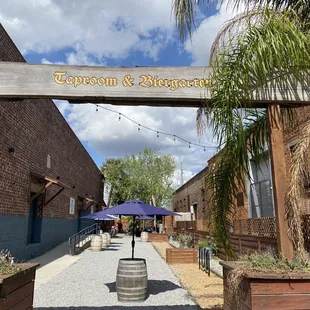 the entrance to the brewery