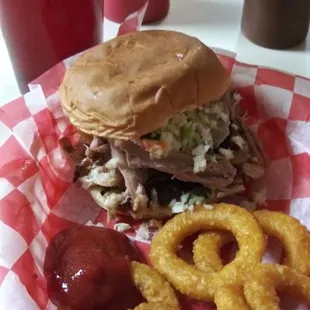 Bbq and onion rings