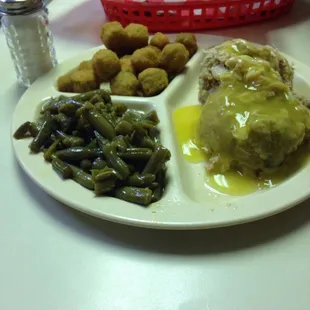 a plate of food on a table