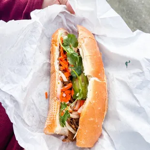 Grilled Pork Banh Mi Sandwich