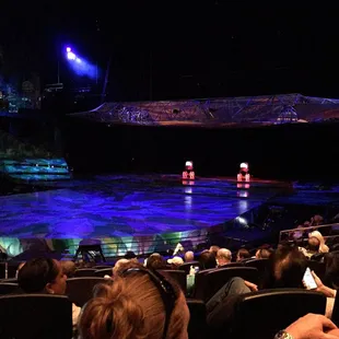 View of the stage before show started.