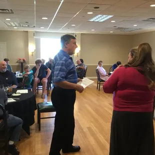 New spacey banquet room for the show.