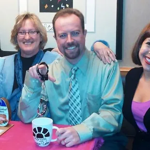 Our Super Sleuth Darin Holt and Hammy winner Anita Hagen in  the show "Good Morning Murder."