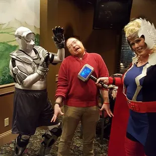 Hamming it up with our performers.