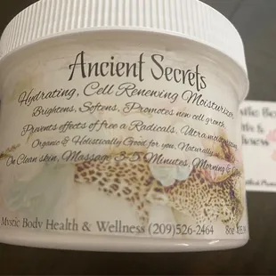 Organic moisturizer.