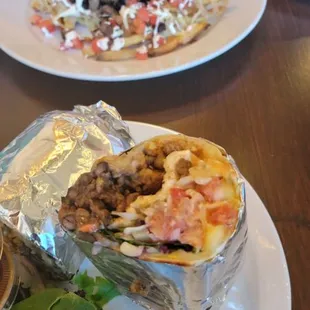 a plate of food on a table