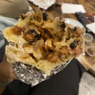 Fried chicken burrito!