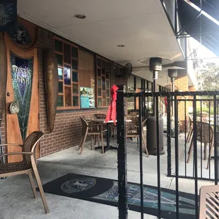 Entrance and outside seating