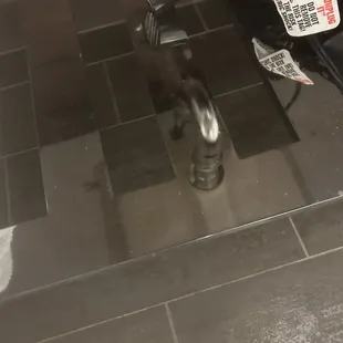 Dusty shelf in the bathroom