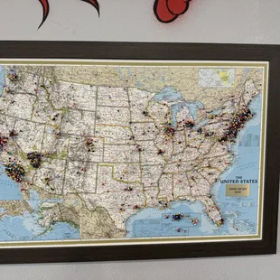 Map for pinning where you are from