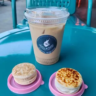 Macaroons with Iced Coffee