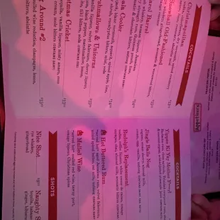 a person holding a menu in their hand