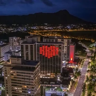 MSP Lights up the Marriot Waikiki with a heart during the height of the COVID in April 2020. Thanks to my buddy Valen for this droneshot@4am