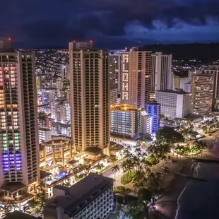 MYSTICAL SOUNDS drone shot of Waikiki doing the height of the Pandemic.