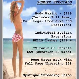 Our new 2017 Summer Specials