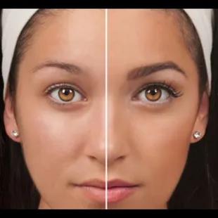 Eyebrow Tint before and after