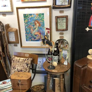 The owners design the jewelry and the artwork.