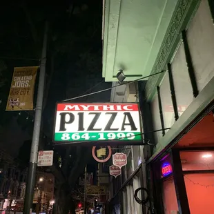 Outside of Mythic Pizza