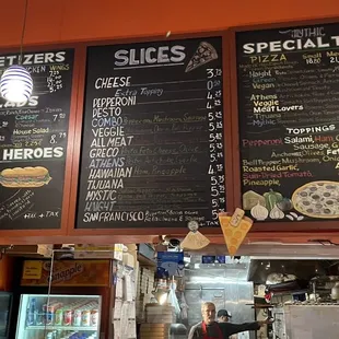 menu, pizza
