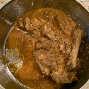 a beef stew in a pan