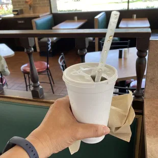 My drink with a straw