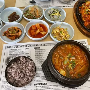 a variety of dishes