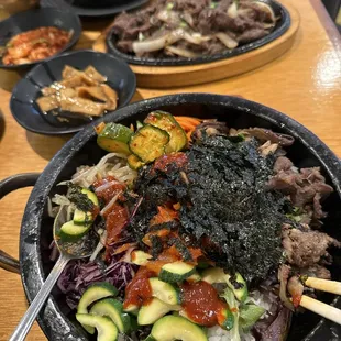 Bimibap and bulgogi