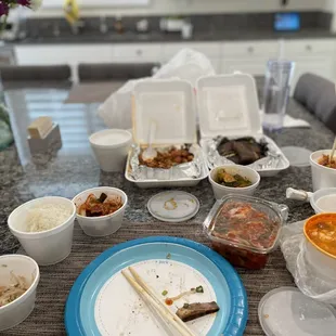 The spread, had to dig in before taking the pics ‍#fatgang