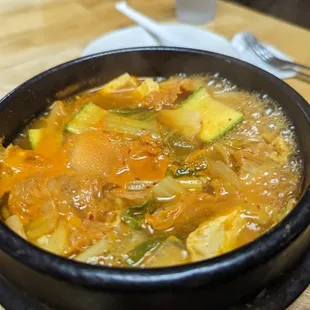 Boiling kimchi chiggae