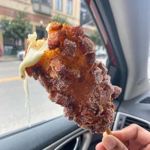 Sweet potato mozzarella with sugar