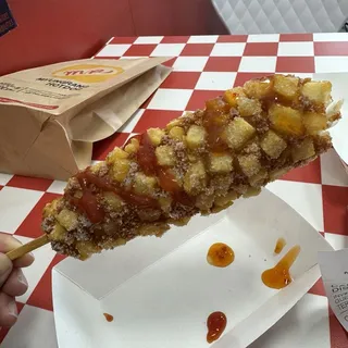 8b. Potato with Half Beef Sausage and Half Mozzarella