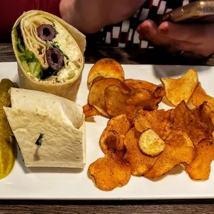 Mediterranean Wrap at MyWay Bistro