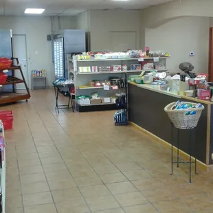 the inside of a grocery store