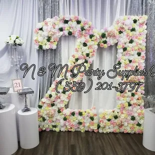 Flower Letter Numbers 
Rentals