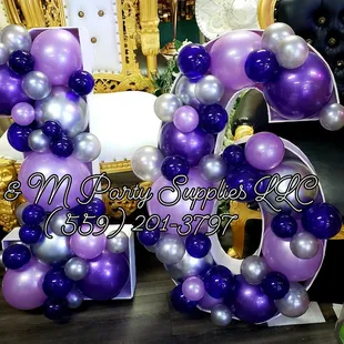 Mosiac Balloon Numbers 
For RENT ONLY