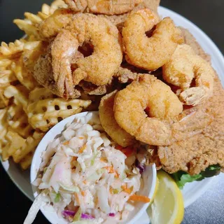 Fried Catfish and Shrimp Platter