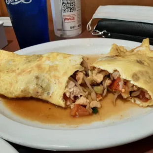 Mild Spicy Pork Thai Omelette