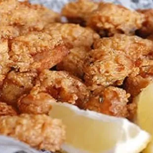 a plate of fried shrimp