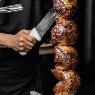 a man holding a large knife