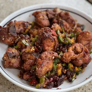 Bone-in Chicken W/ Sichaun Pepper @ColumbusFoodDude