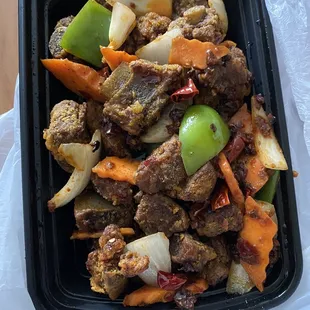 Spicy P20. Spicy Pork Spareribs. Good. Little over done but lots of hot and numbing.