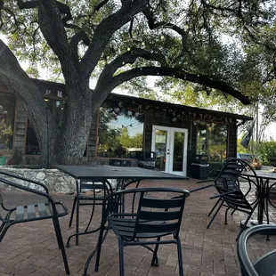 The patio where we sat.