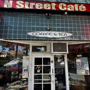Storefront entrance of the building