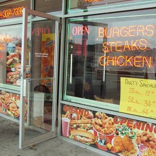 ows outside of restaurant